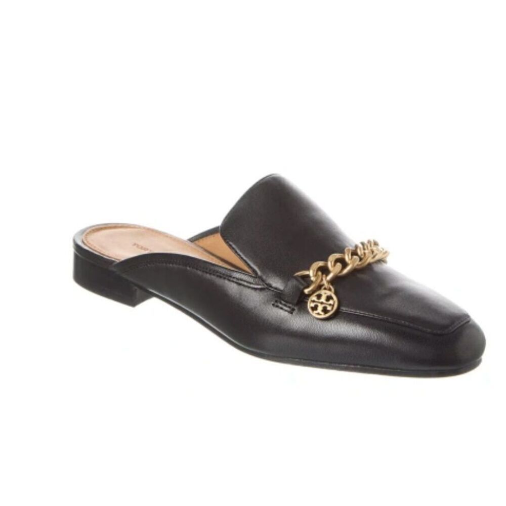 TORY BURCH MINI BENTON LOAFERโSLIDE WITH CHARM IN PERFECT BLACK Size 7
